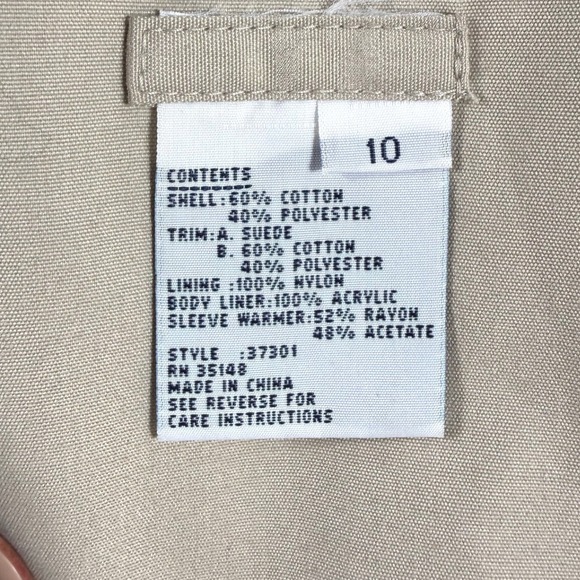 VTG Misty Harbor Original Trench Coat Women 10 Beige Plaid Lined Double Breasted - Picture 4 of 11